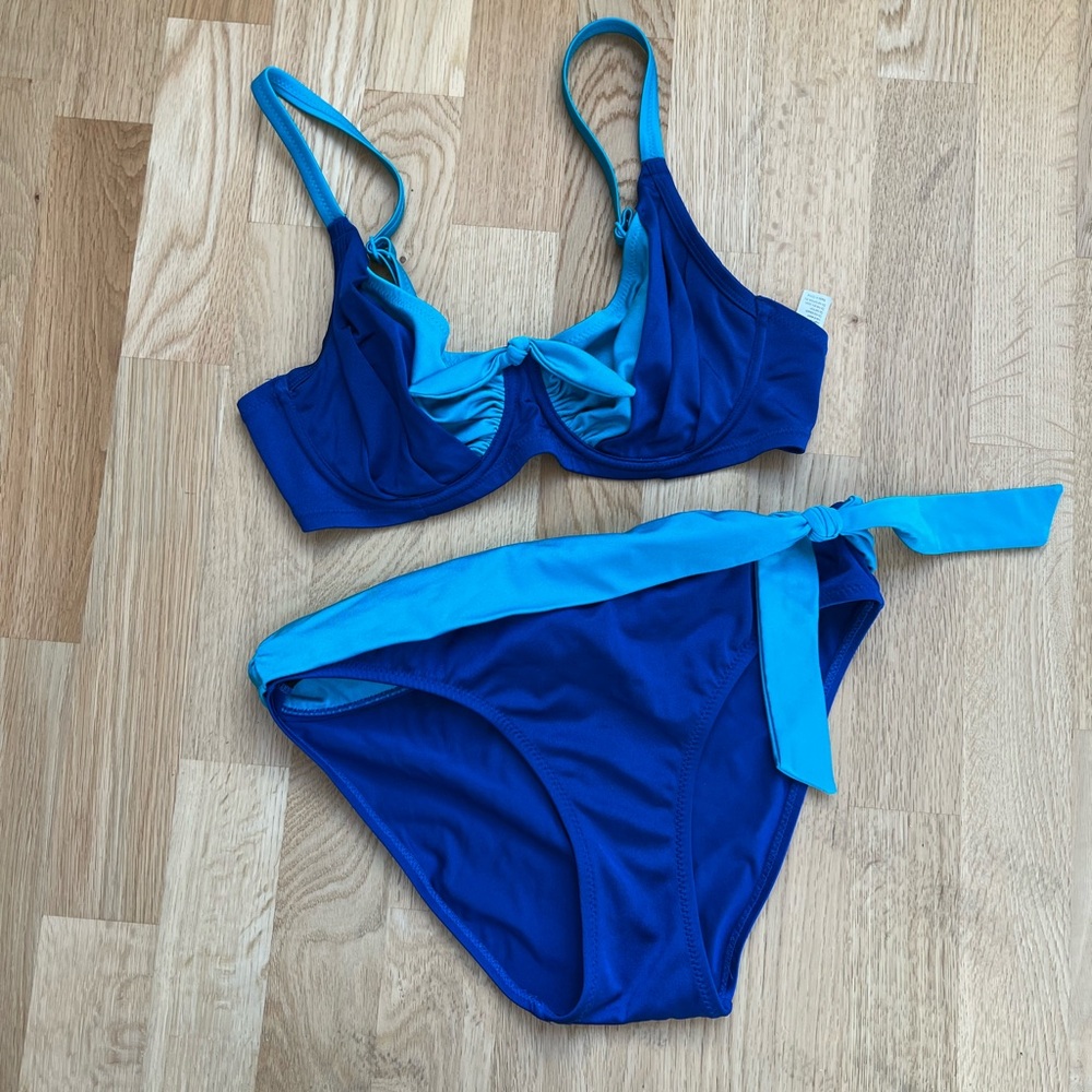 Pour Moi Blue Underwire Bikini Set *New Condition*